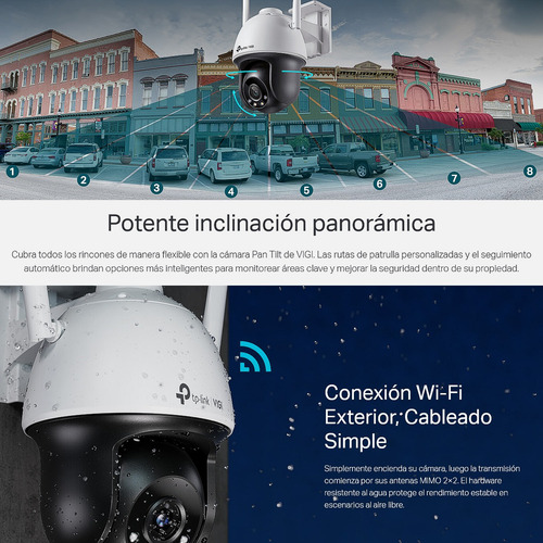 Cámara Ip Wifi Exterior Robótica 4mp, Tp-link Vigi C540-w