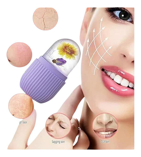 Rodillo De Hielo Facial Para Cara Y Ojos De Silicona Reutilizable Masajeador Antiinflamatorio Reductor De Bolsas Y Poros Refresca Tonifica Y Reafirma La Piel Cuidado Facial Diario
