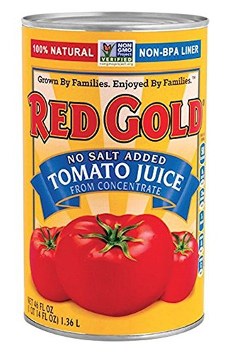 Jugo De Oro Rojo De Tomate Sin Sal Añadida De Concentrado De