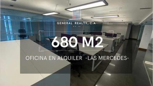 Oficina En Alquiler  680 M2 Las Mercedes