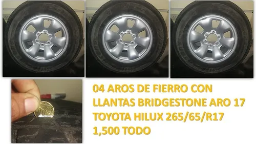 comprar Aros 17 Toyota Hilux 06 Huecos Fierro 