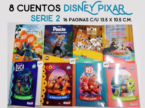 8 Minilibros De Cuentos Disney Ilustrados 6 Series Distintas