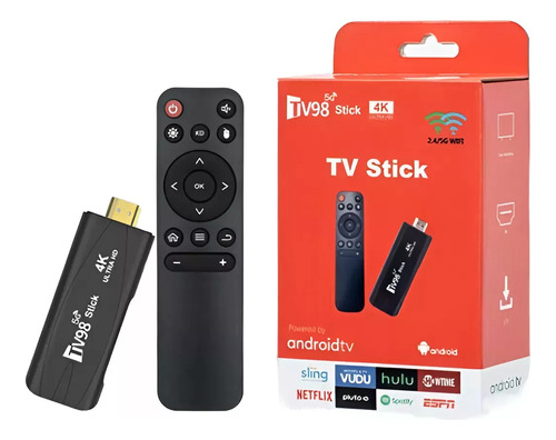 Tv Stick Android 4k Tv98 2gb + 16gb Smart Tv Box Wifi 5g
