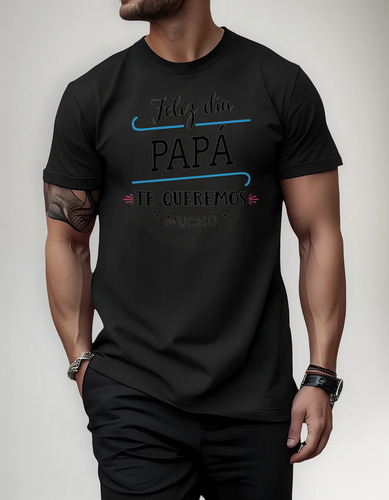 Playera Hombre Camiseta Negra Con Fender
