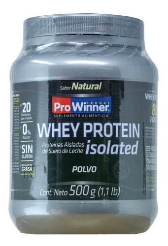 Imagen 1 de 1 de Whey Protein Suero De Leche (natural 500 Gr) Prowinner