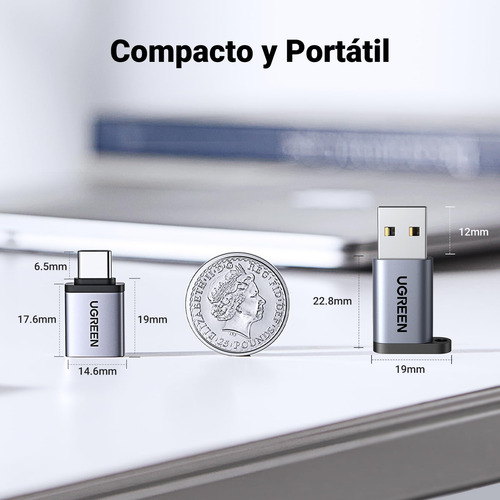 Ugreen Adaptador Usb 3.0 A Usb C, 3.1 Tipo C A 3.0 Tipo A He