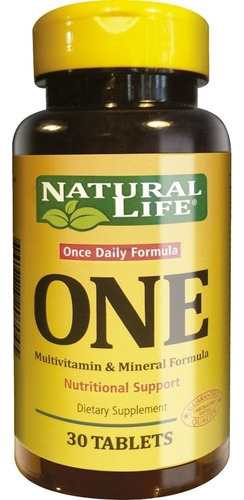 Natural Life One Multivitaminas Y Minerales X 30 Tab Sabor Sin sabor