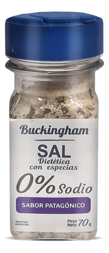 Sal Fina Sin Sodio Dietetica Sabor Pataganico Buckingham 70g