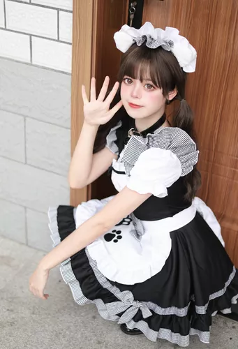 3 Estilo Clássico Britânico Empregada Doméstica Papel Jogar Japonês Kawaii  Anime Dos Desenhos Animados Avental Roupas De Empregada Doméstica Plus Size  Amor Ao Vivo Fantasias Cosplay - Trajes De Cosplay - AliExpress