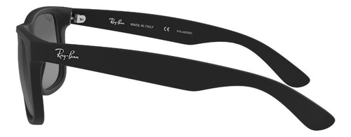 Lente De Sol Ray-ban Justin 0rb4165 Polarizado Justin Negro Polar Grey Gradient Black Rubber Black Rubber