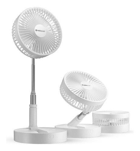 Ventilador De Escritorio Nexair Plegable 4 Vel Blanca