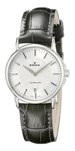 Reloj Mujer Edox 57001 3 Ain Cuarzo 28mm Pulso Negro En