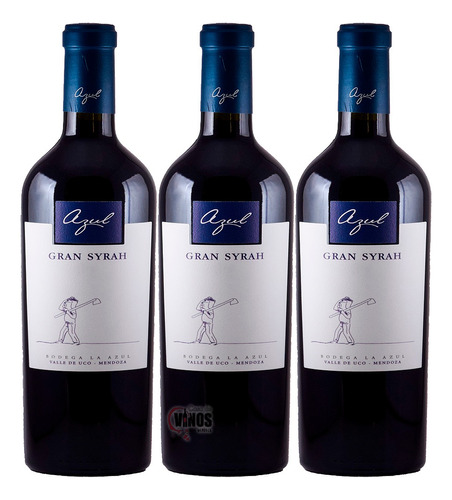 Vino Azul Gran Syrah 750 Ml Pack X3 Unidades