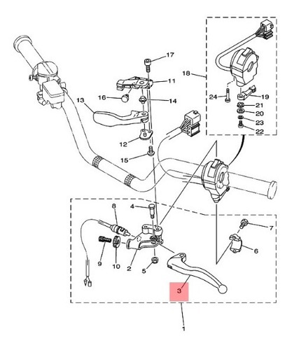 Palanca De Embrague Yamaha Raptor 350 - Panella