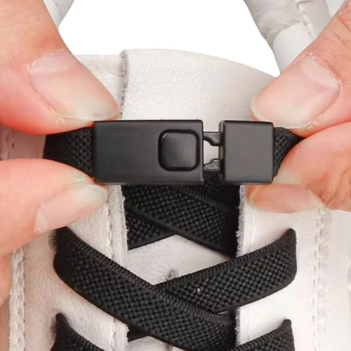2 Cordones Elásticos Ajustable Con Broche Sin Nudos Estándar