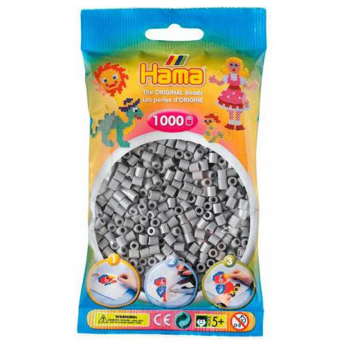 Hama Beads 1000 Piezas Gris 