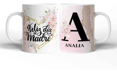 Taza Dia De La Madre Con Nombre Ceramica 