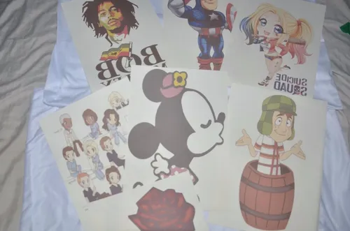 Papel Impresso A4 Com Tinta Sublimática - Para Estampar