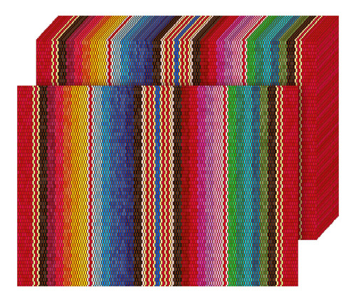 100 Manteles Individuales De Papel Mexicano Desechables, A G