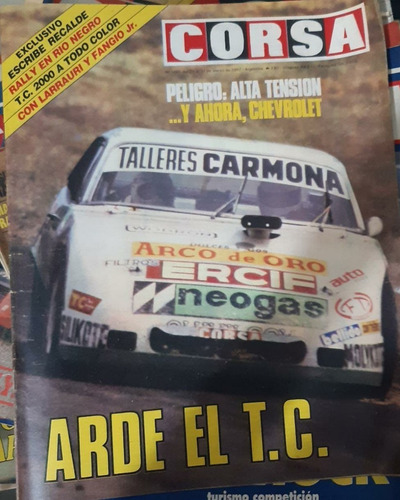 Revista Corsa Parabrisas N1081 Marzo 1987 Para Colección