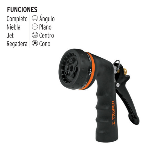 Pistola De Manguera Agua Riego Reforzada Multifuncion 18477