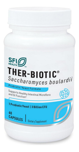 Klaire Labs El Saccharomyces Boulardii Veggie Cápsulas, 60 C