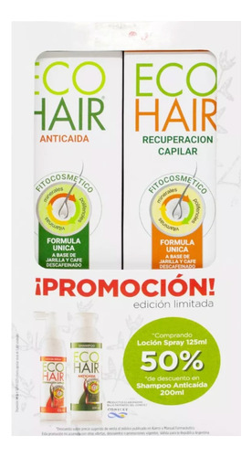 Eco Hair Kit Shampoo + Loción Tratamiento Anticaída Pelo 