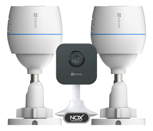 Kit X 3 Cámara De Seguridad Wifi Ezviz Exterior Interior