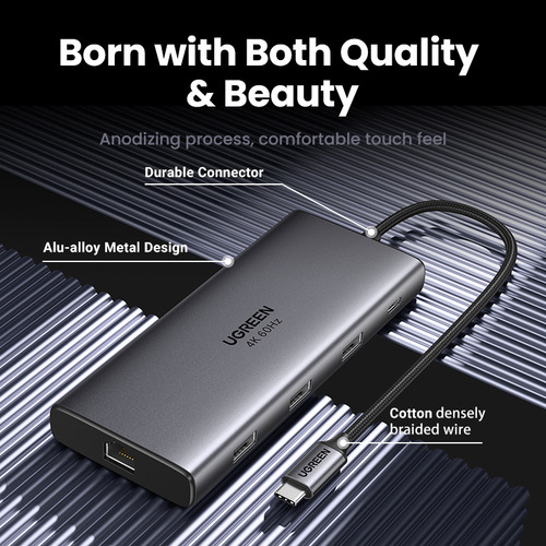 Hub Ugreen 9 Em 1 4k 60hz 10gbps Usb 3.2