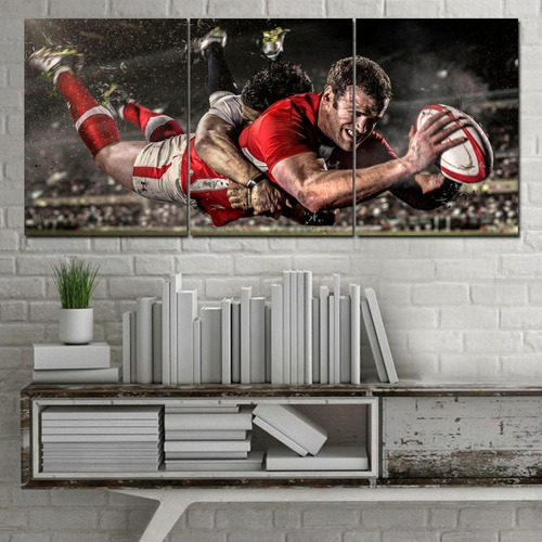 Cuadros Tríptico Rugby (90x40 Cm)