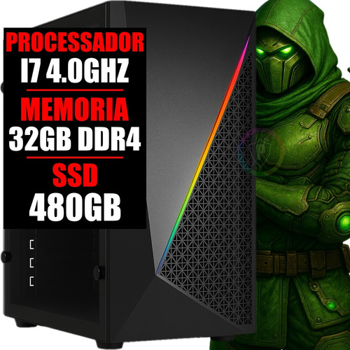Pc Gamer Ddr4 Intel Core I7 4.0ghz / 32gb Ram / Ssd 480gb