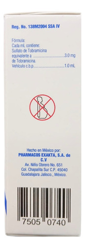 Tobramicina 3 Mg Oftálmico Gotero 15 Ml Genérico De Trazin