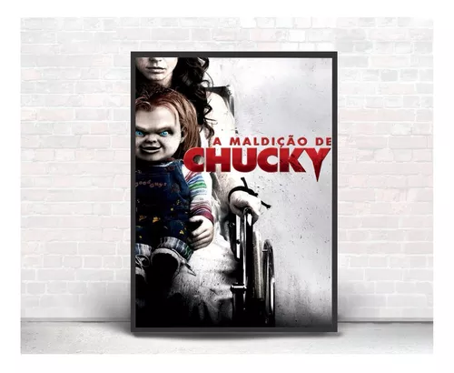 Quadro Decorativo Poster Chucky O Boneco Assasino filme Emoldurado 30x42cm  no Shoptime