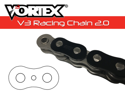 Cadena Vortex Racing Paso 520 120 Eslabones X-ring 520sx3