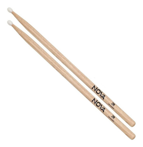 Baqueta Nova 2bn Ponta De Nylon N2bn Vic Firth Made In Usa Cor Madeira Tamanho 41,28 cm