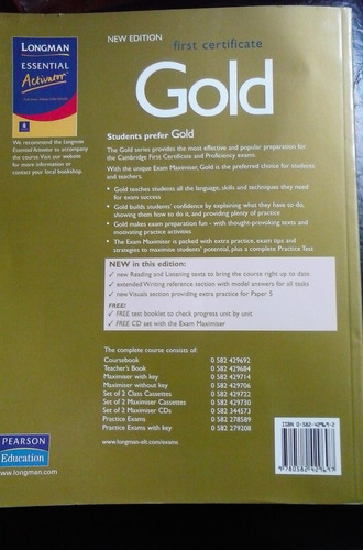 Fce Gold Coursebook Longman - New Edition