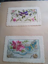 Comprar Antiguo Albun De Postales Antiguas Y Tarjetas Bordadas 