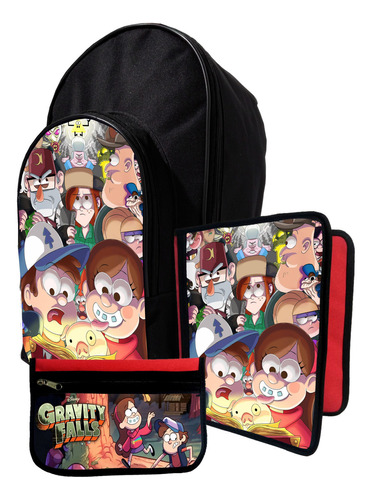 Kit Mochila+ Carpeta+ Cartu De Gravity Falls #122