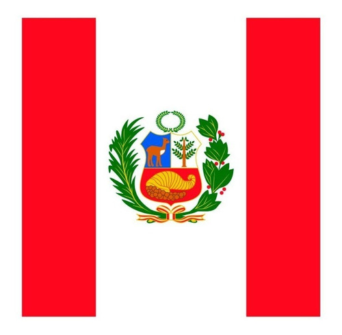 Bandera Perú 60 X 90 Cm Estampada Con Anillas Metálicas