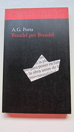Libro Braudel Por Braudel De García Porta Antoni