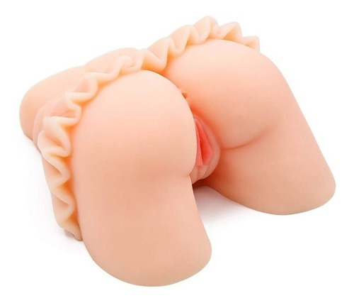 Masturbador duplo com textura bege - Realista Banging Booty