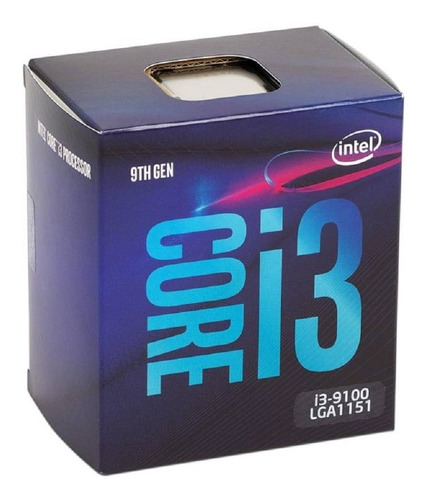 Procesador Intel I3-9100 9th Gen Lga1151 3.60ghz- Boleta