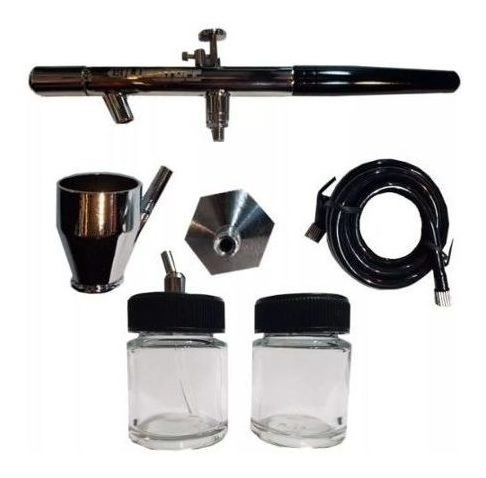 Kit Aerógrafo Profesional P/ Pintar + Accesorios  Lusqtoff 