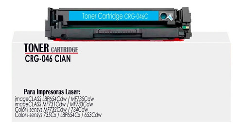 Toner Generico Canon 046 Cian Para Mf 735cdw/lbp-653cdw 