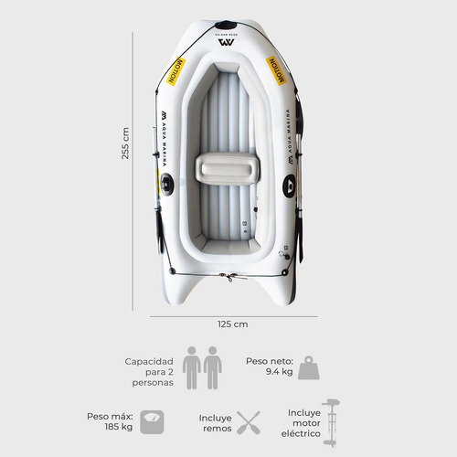 Bote Inflable Aquamarina Motion Con Motor Electrico