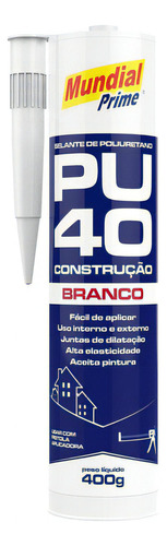 Silicone Selante De Poliuretano Pu 40 Construção Branco 400g