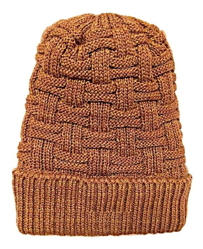 Gorro Unisex Lana Grueso Hombre Mujer Sin Pompom 