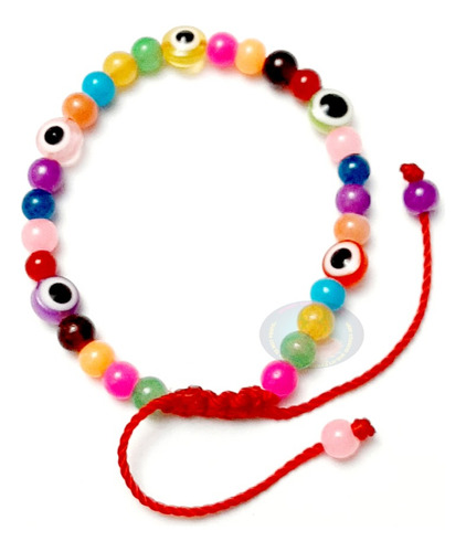 Pulsera Amuleto Para Bebe/niños - Contra Mal De Ojo Arcoiris