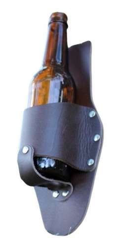 Porta Botellas De Cerveza Fabricado En Cuero 