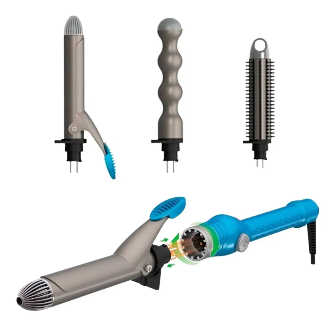 BaByliss Pro Kit Modelador de Cachos Nano Titanium 3 em 1 Lock'n Style 3 em 1
